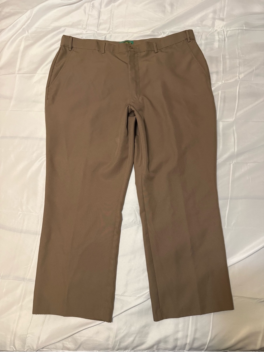 Haband’s Fit-ForeverMen's Classic Straight-Leg Pants in Brown